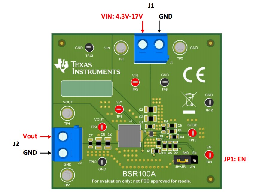 Location Circuit - Texas Instruments TPS562207EVM Evaluation Module